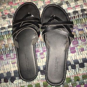 Black American Eagle Sandals